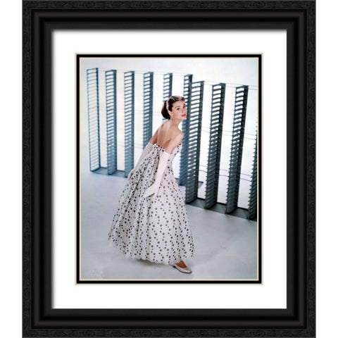 Audrey Hepburn, Funny Face Black Ornate Wood Framed Art Print with Double Matting by Vintage Hollywood Archive