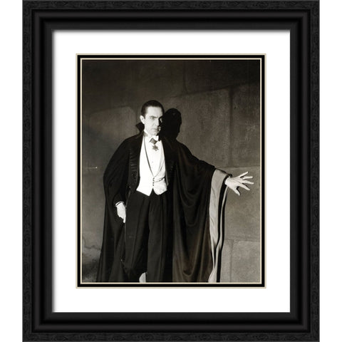 Bela Lugosi as Dracula, 1931 Black Ornate Wood Framed Art Print with Double Matting by Vintage Hollywood Archive