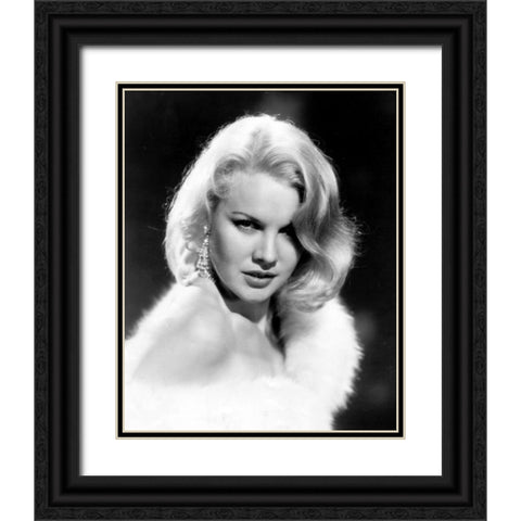 Carroll Baker Black Ornate Wood Framed Art Print with Double Matting by Vintage Hollywood Archive