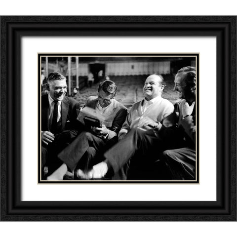 Clark Gable, Cary Grant, Bob Hope, David Niven, 1950 Black Ornate Wood Framed Art Print with Double Matting by Vintage Hollywood Archive