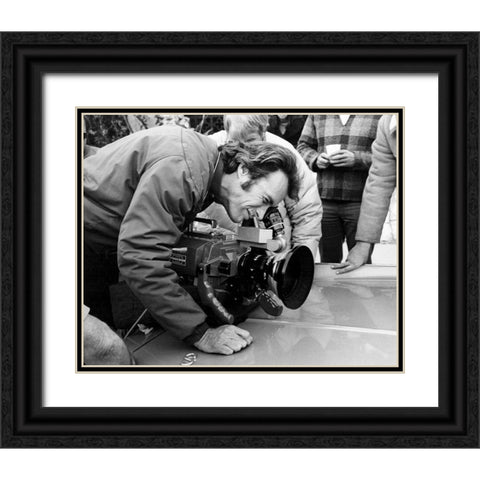 Clint Eastwood, Breezy Black Ornate Wood Framed Art Print with Double Matting by Vintage Hollywood Archive
