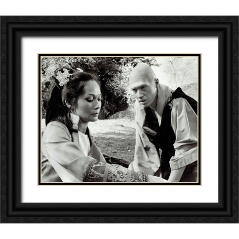 David Carradine as Caine and Nancy Kwan Mayli Ho, Kung Fu, 1972 Black Ornate Wood Framed Art Print with Double Matting by Vintage Hollywood Archive