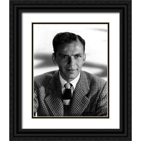 Frank Sinatra, 1942 I Black Ornate Wood Framed Art Print with Double Matting by Vintage Hollywood Archive