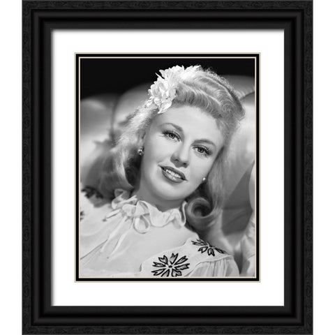 Ginger Rogers, Tender Comrade, 1943 Black Ornate Wood Framed Art Print with Double Matting by Vintage Hollywood Archive