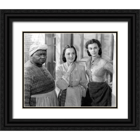 McDaniel, de Havilland, and Leigh Black Ornate Wood Framed Art Print with Double Matting by Vintage Hollywood Archive