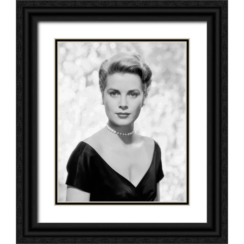 Grace Kelly, 1955 Black Ornate Wood Framed Art Print with Double Matting by Vintage Hollywood Archive