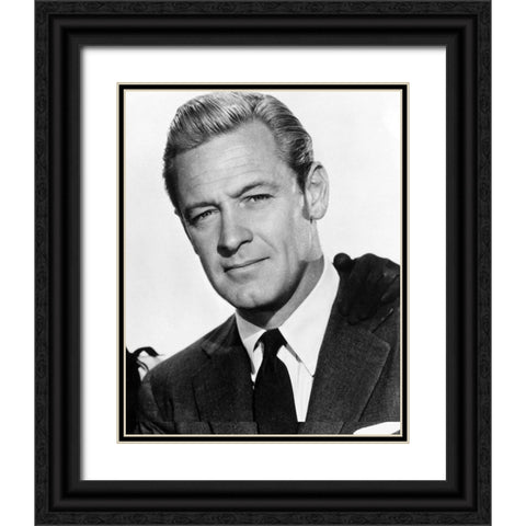 William Holden Black Ornate Wood Framed Art Print with Double Matting by Vintage Hollywood Archive