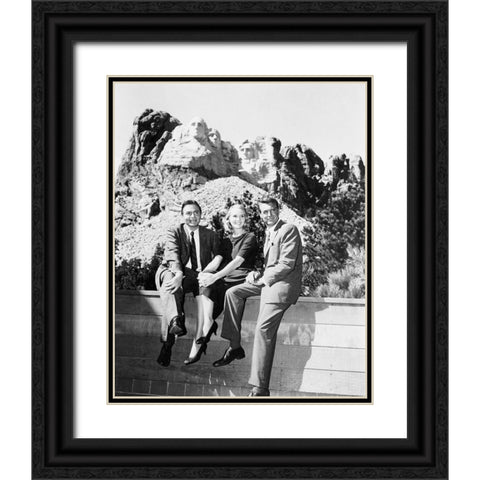 James Mason, Eva Marie Saint, Cary Grant, 1959 Black Ornate Wood Framed Art Print with Double Matting by Vintage Hollywood Archive