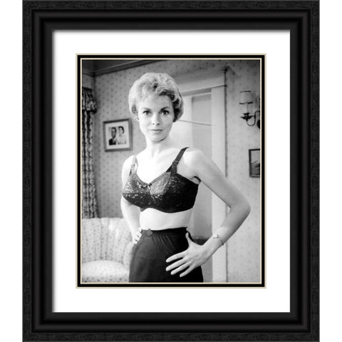Janet Leigh, Psycho, 1960 Black Ornate Wood Framed Art Print with Double Matting by Vintage Hollywood Archive