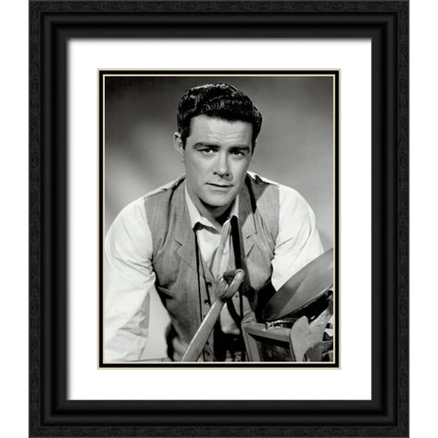 Jeff Richards, 1959 Black Ornate Wood Framed Art Print with Double Matting by Vintage Hollywood Archive
