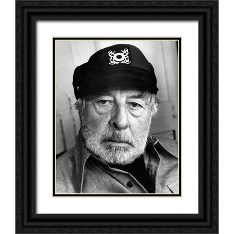 John Houseman, 1980 Black Ornate Wood Framed Art Print with Double Matting by Vintage Hollywood Archive