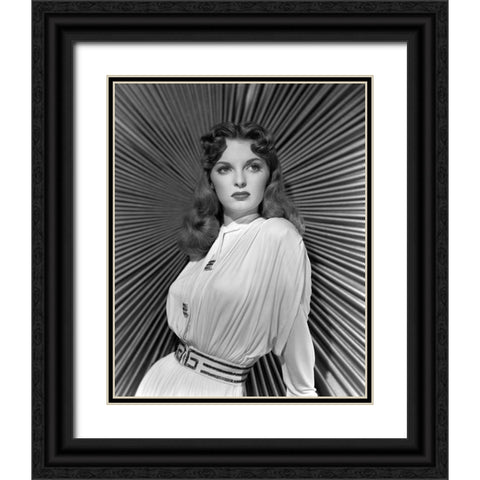 Julie London, 1948 Black Ornate Wood Framed Art Print with Double Matting by Vintage Hollywood Archive