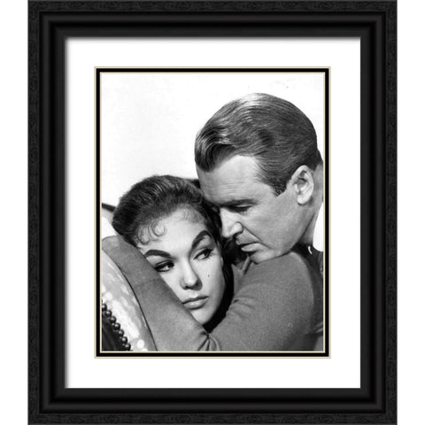 Kim Novak, James Stewart, Vertigo, 1958 Black Ornate Wood Framed Art Print with Double Matting by Vintage Hollywood Archive