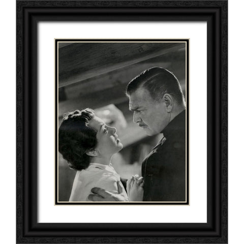 Lana Turner, Clark Gable, Betrayed, 1954 Black Ornate Wood Framed Art Print with Double Matting by Vintage Hollywood Archive
