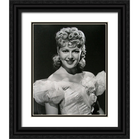 Lana Turner Black Ornate Wood Framed Art Print with Double Matting by Vintage Hollywood Archive