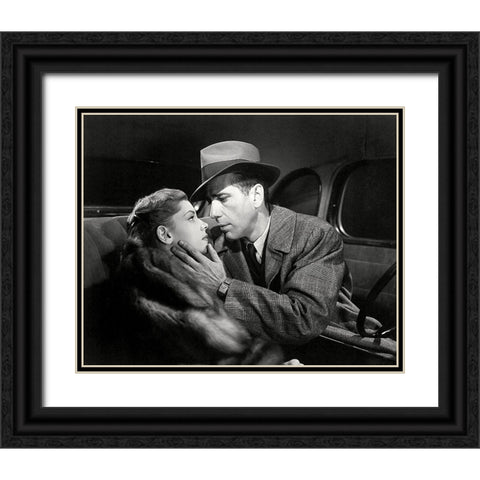 Lauren Bacall, Humphrey Bogart, 1946 Black Ornate Wood Framed Art Print with Double Matting by Vintage Hollywood Archive