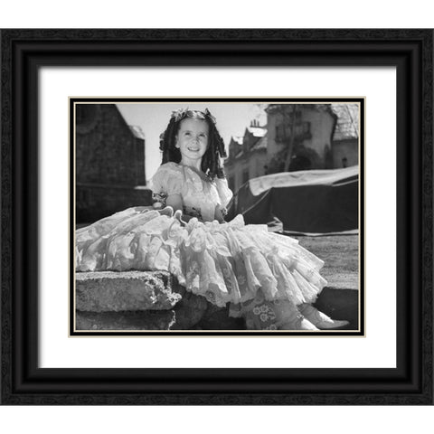 Margaret OBrien, Jane Eyre, 1943 Black Ornate Wood Framed Art Print with Double Matting by Vintage Hollywood Archive