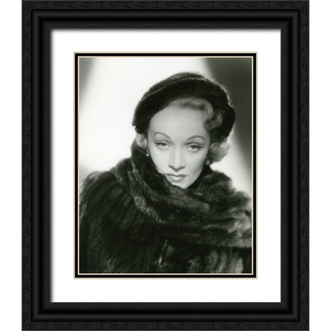 Marlene Dietrich, No Highway in the Sky, 1951 Black Ornate Wood Framed Art Print with Double Matting by Vintage Hollywood Archive