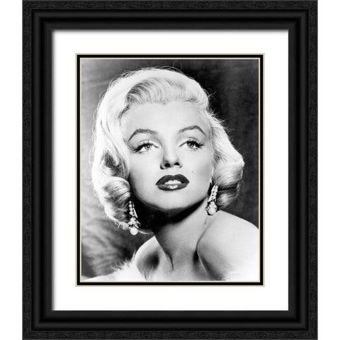 Marilyn Monroe Black Ornate Wood Framed Art Print with Double Matting by Vintage Hollywood Archive