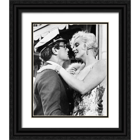 Marilyn Monroe, Tony Curtis,Â Some Like it Hot, 1959 Black Ornate Wood Framed Art Print with Double Matting by Vintage Hollywood Archive