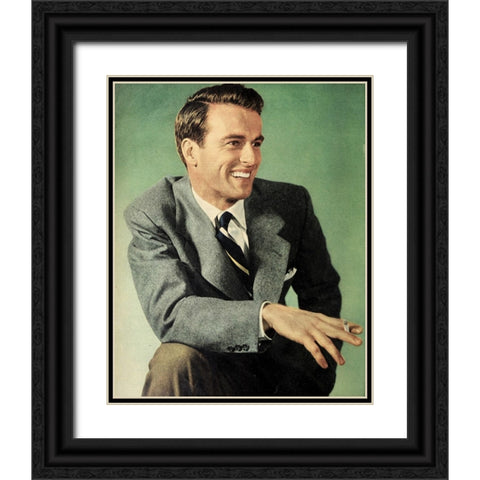 Montgomery Clift, 1950 Black Ornate Wood Framed Art Print with Double Matting by Vintage Hollywood Archive
