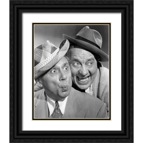 Olsen and Johnson Black Ornate Wood Framed Art Print with Double Matting by Vintage Hollywood Archive