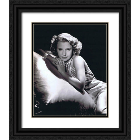 Priscilla Lane, 1939 Black Ornate Wood Framed Art Print with Double Matting by Vintage Hollywood Archive