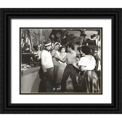 Que Bravas Son Las Costenas, 1995 Black Ornate Wood Framed Art Print with Double Matting by Vintage Hollywood Archive