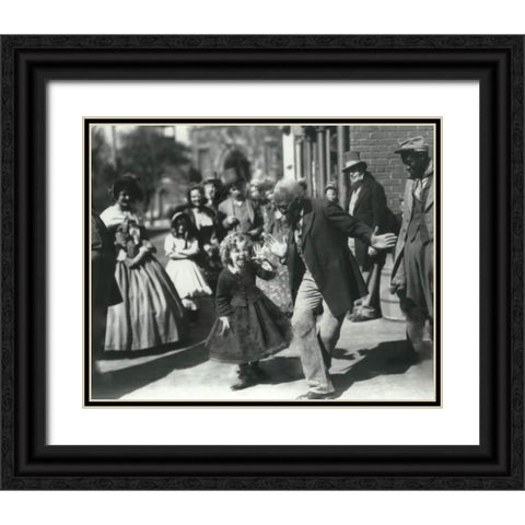 Shirley Temple, Bill Robinson, The Littlest Rebel, 1935 Black Ornate Wood Framed Art Print with Double Matting by Vintage Hollywood Archive