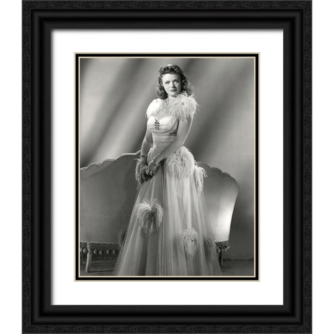 Simone Simon, Cat People Black Ornate Wood Framed Art Print with Double Matting by Vintage Hollywood Archive