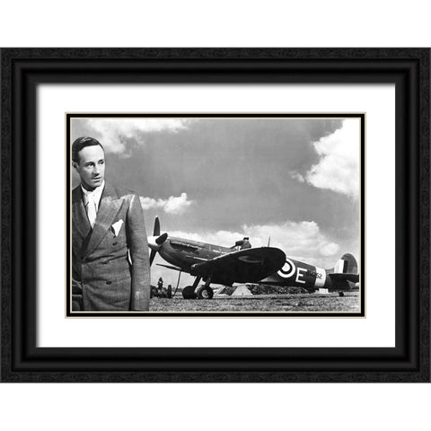 Spitfire, 1943 Black Ornate Wood Framed Art Print with Double Matting by Vintage Hollywood Archive