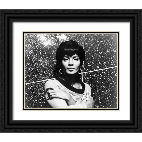 Nichelle Nichols, Star Trek, 1967 Black Ornate Wood Framed Art Print with Double Matting by Vintage Hollywood Archive