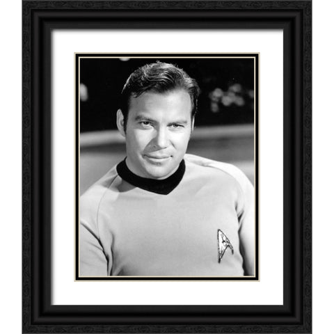William Shatner, Star Trek Black Ornate Wood Framed Art Print with Double Matting by Vintage Hollywood Archive