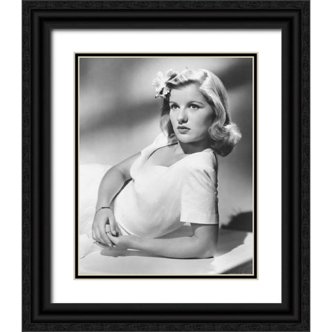 Barbara Bel Geddes Black Ornate Wood Framed Art Print with Double Matting by Vintage Hollywood Archive