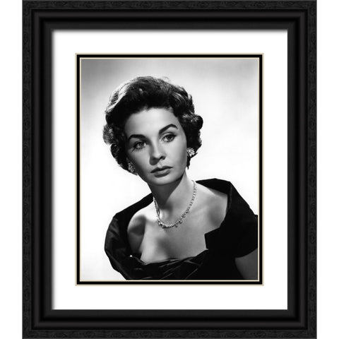 Jean Simmons Black Ornate Wood Framed Art Print with Double Matting by Vintage Hollywood Archive