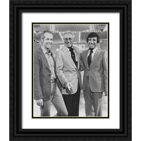 Mike Farrell, Allen Ludden, Jamie Farr, Stumpers, 1976 Black Ornate Wood Framed Art Print with Double Matting by Vintage Hollywood Archive