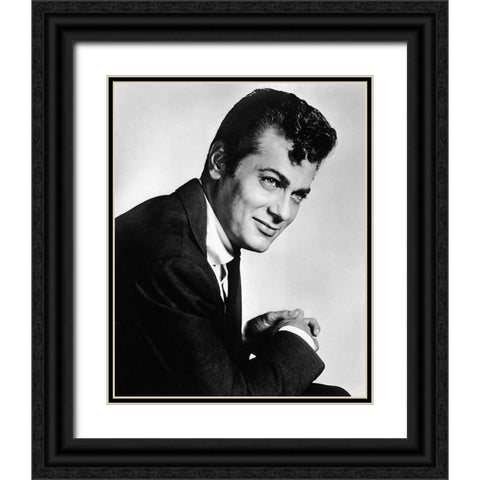 Tony Curtis, 1958 Black Ornate Wood Framed Art Print with Double Matting by Vintage Hollywood Archive