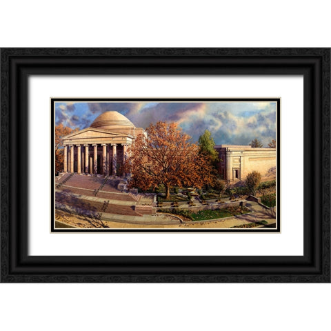 Washington Chronicle National Gallery of Art Black Ornate Wood Framed Art Print with Double Matting by Wang, John Z.