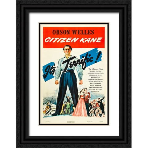 Citizen Kane-1941 Black Ornate Wood Framed Art Print with Double Matting by Vintage Hollywood Archive
