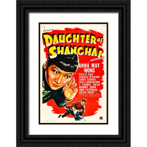 Daughter of Shanghai-1937 Black Ornate Wood Framed Art Print with Double Matting by Vintage Hollywood Archive