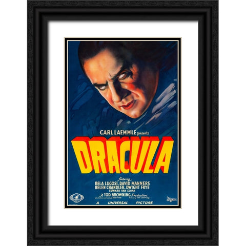 Dracula-1931 Black Ornate Wood Framed Art Print with Double Matting by Vintage Hollywood Archive