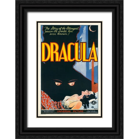 Dracula-1931 Black Ornate Wood Framed Art Print with Double Matting by Vintage Hollywood Archive