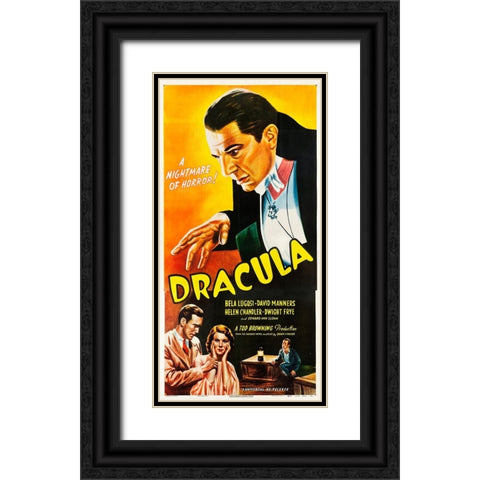 Dracula-1947 Black Ornate Wood Framed Art Print with Double Matting by Vintage Hollywood Archive