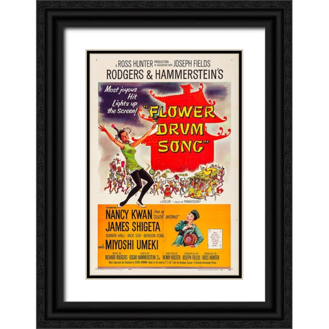 Flower Drum Song-1962 Black Ornate Wood Framed Art Print with Double Matting by Vintage Hollywood Archive