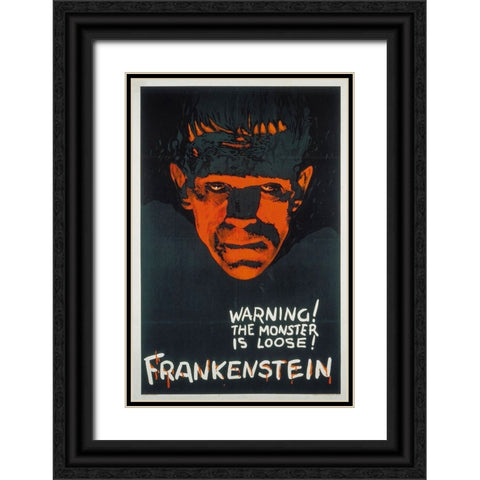 Frankenstein-1931 Black Ornate Wood Framed Art Print with Double Matting by Vintage Hollywood Archive