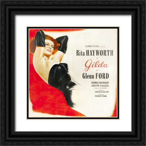 Gilda-1946 Black Ornate Wood Framed Art Print with Double Matting by Vintage Hollywood Archive