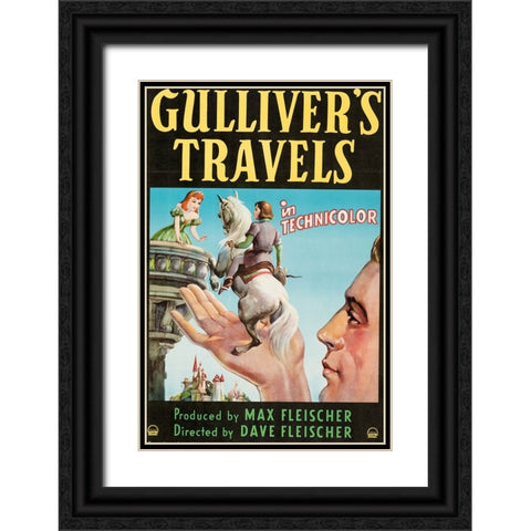 Gullivers Travels-1939 Black Ornate Wood Framed Art Print with Double Matting by Vintage Hollywood Archive