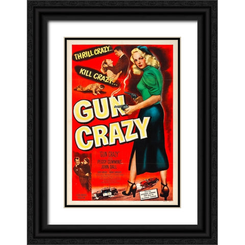 Gun Crazy-1950 Black Ornate Wood Framed Art Print with Double Matting by Vintage Hollywood Archive