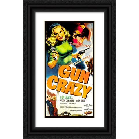 Gun Crazy-1950 Black Ornate Wood Framed Art Print with Double Matting by Vintage Hollywood Archive