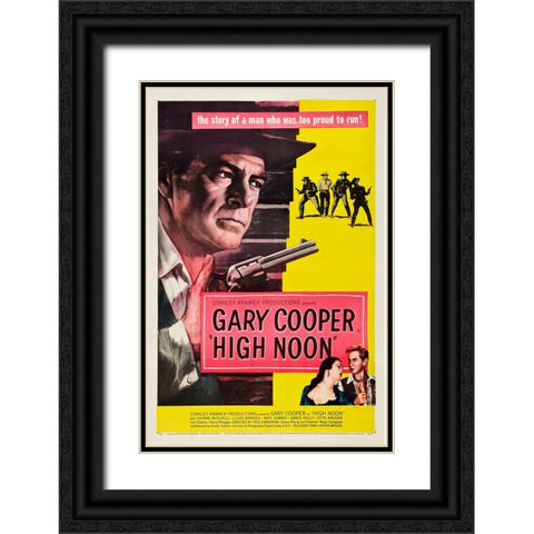 High Noon-1952 Black Ornate Wood Framed Art Print with Double Matting by Vintage Hollywood Archive